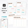 weekly lesson plan template